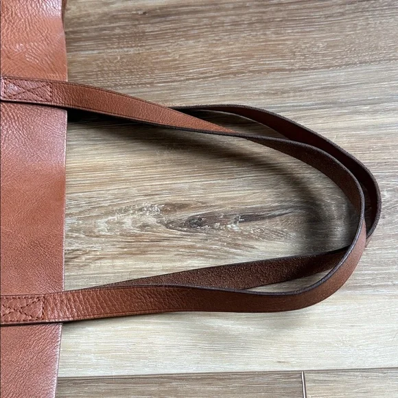 Madewell Brown Leather Tote Bag - Picture 8 of 11